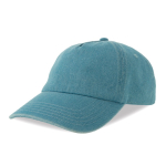 Cappellino da baseball ecologico in denim a 5 pannelli con chiusura a fibbia color blu grigiastro