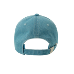 Cappellino da baseball ecologico in denim a 5 pannelli con chiusura a fibbia color blu grigiastro vue detaillée 2