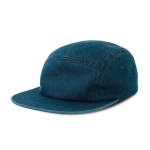 Cappellino stile camper a 5 pannelli non strutturato con visiera piatta color blu alice