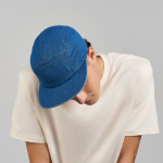 Cappellino stile camper a 5 pannelli non strutturato con visiera piatta vue 3