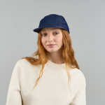 Cappellino stile camper a 5 pannelli non strutturato con visiera piatta vue 4