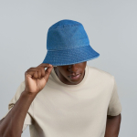 Cappello tipo Panama in denim di cotone riciclato tinto con DyStar® vue 1