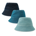 Cappello tipo Panama in denim di cotone riciclato tinto con DyStar® vue avec plusieurs couleurs