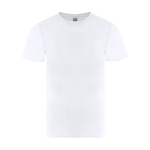T-shirt bianca da adulto a manica corta con collo rotondo 150g/m² color bianco prima vista