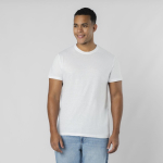 T-shirt bianca da adulto a manica corta con collo rotondo 150g/m²
