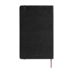 Taccuino grande formato con chiusura elastica Moleskine a righe color nero seconda vista posteriore