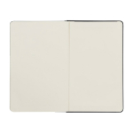 Taccuino grande formato con chiusura elastica Moleskine a righe color nero terza vista posteriore