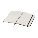 Taccuino grande formato con chiusura elastica Moleskine a righe color nero seconda vista