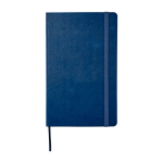 Taccuino grande formato con chiusura elastica Moleskine a righe color blu seconda vista frontale
