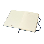 Taccuino grande formato con chiusura elastica Moleskine a righe color blu seconda vista