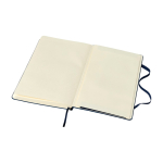 Taccuino grande formato con chiusura elastica Moleskine a righe color blu terza vista