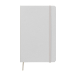 Taccuino grande formato con chiusura elastica Moleskine a righe color bianco seconda vista frontale