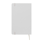 Taccuino grande formato con chiusura elastica Moleskine a righe color bianco seconda vista posteriore