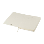 Taccuino grande formato con chiusura elastica Moleskine a righe color bianco seconda vista