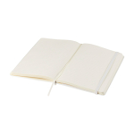 Taccuino grande formato con chiusura elastica Moleskine a righe color bianco terza vista