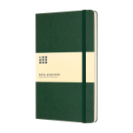 Taccuino grande formato con chiusura elastica Moleskine a righe color verde
