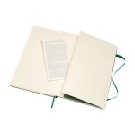 Taccuino grande formato con chiusura elastica Moleskine a righe color verde terza vista