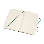 Taccuino grande formato con chiusura elastica Moleskine a righe color verde quarta vista