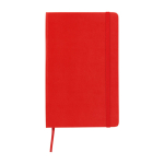 Taccuino grande formato con chiusura elastica Moleskine a righe color rosso scuro seconda vista frontale