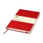 Taccuino grande formato con chiusura elastica Moleskine a righe color rosso scuro