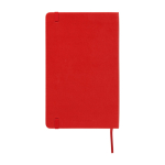 Taccuino grande formato con chiusura elastica Moleskine a righe color rosso scuro seconda vista posteriore