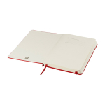Taccuino grande formato con chiusura elastica Moleskine a righe color rosso scuro seconda vista