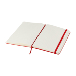 Taccuino grande formato con chiusura elastica Moleskine a righe color rosso scuro terza vista