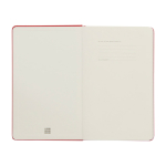 Taccuino grande formato con chiusura elastica Moleskine a righe color rosso scuro
