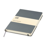 Taccuino grande formato con chiusura elastica Moleskine a righe color blu grigiastro