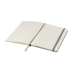 Taccuino grande formato con chiusura elastica Moleskine a righe color blu grigiastro quarta vista