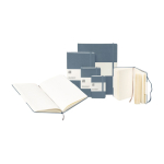 Taccuino grande formato con chiusura elastica Moleskine a righe color blu grigiastro quinta vista