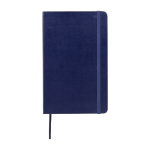 Taccuino grande formato con chiusura elastica Moleskine a righe color blu oltremare seconda vista frontale