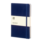 Taccuino grande formato con chiusura elastica Moleskine a righe color blu oltremare