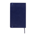 Taccuino grande formato con chiusura elastica Moleskine a righe color blu oltremare seconda vista posteriore