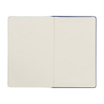 Taccuino grande formato con chiusura elastica Moleskine a righe color blu oltremare terza vista posteriore