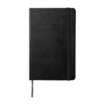 Taccuino Moleskine Classic a copertina rigida media, pagine a righe color nero seconda vista frontale