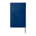 Taccuino Moleskine Classic a righe con nota ”in caso di smarrimento” color blu seconda vista posteriore