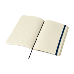 Taccuino Moleskine Classic a righe con nota ”in caso di smarrimento” color blu quarta vista