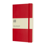 Taccuino Moleskine Classic a righe con nota ”in caso di smarrimento” color rosso scuro