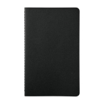 Quaderno Moleskine Cahier con copertina in cartone e tasca interna, pagine a righe color nero seconda vista frontale
