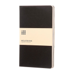 Quaderno Moleskine Cahier con copertina in cartone e tasca interna, pagine a righe color nero