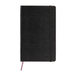 Taccuino Moleskine Classic a pagine lisce con avviso ”in caso di smarrimento” color nero seconda vista frontale