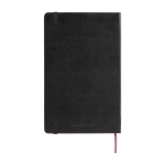Taccuino Moleskine Classic a pagine lisce con avviso ”in caso di smarrimento” color nero seconda vista posteriore