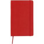 Taccuino Moleskine Classic a pagine lisce con avviso ”in caso di smarrimento” color rosso scuro seconda vista frontale