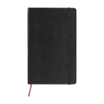 Taccuino grande in carta effetto pelle Moleskine Classic a quadretti color nero seconda vista frontale