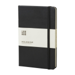Taccuino grande in carta effetto pelle Moleskine Classic a quadretti color nero