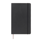 Taccuino Moleskine Classic con copertina morbida e flessibile, pagine a quadretti color nero seconda vista frontale