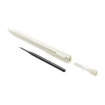 Penna a sfera in plastica con corpo rettangolare Moleskine Go Pen, inchiostro nero color bianco seconda vista