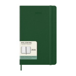 Agenda settimanale 12 mesi in carta effetto pelle con copertina rigida Moleskine color verde