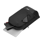 Zaino Moleskine Metro 15” con scomparti e schienale in rete color nero terza vista